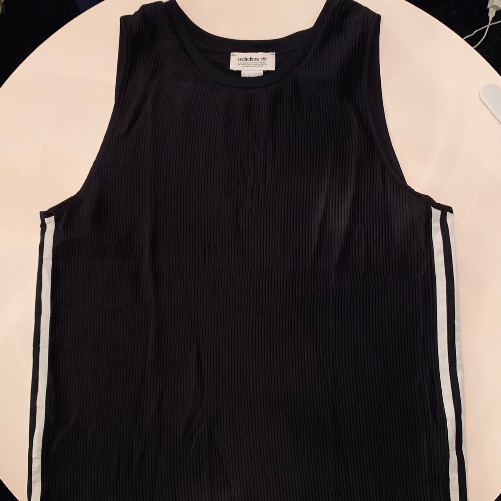 adidas pleated polyester shell/jersey